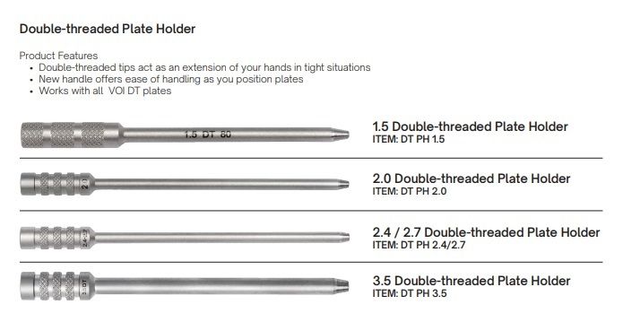 VOI Double Threaded Plate Holder